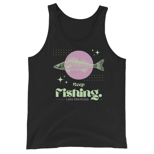 Keep Fishing, lake MB men’s  Tank Top