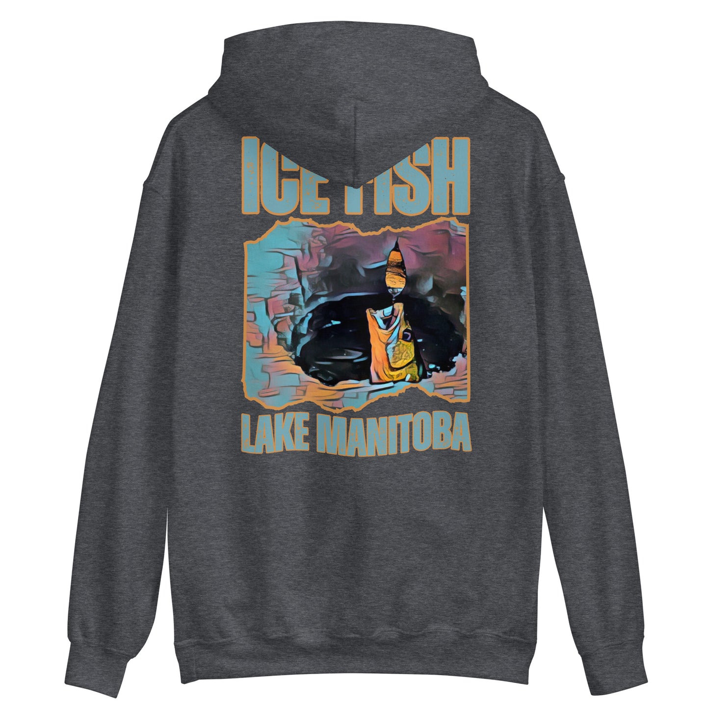 Ice fish Lake MB -tight lines Unisex Hoodie