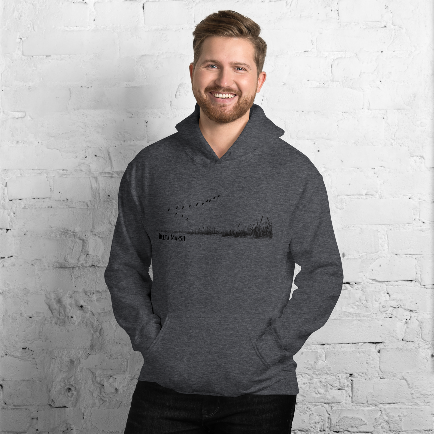 Delta marsh minimal Unisex Hoodie