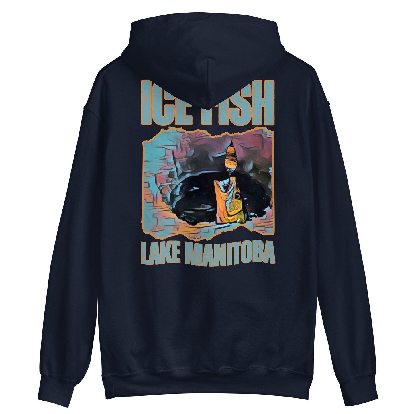 Ice fish Lake MB -tight lines Unisex Hoodie