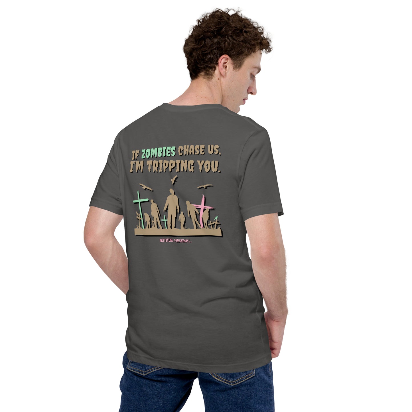 Zombie chase Unisex t-shirt