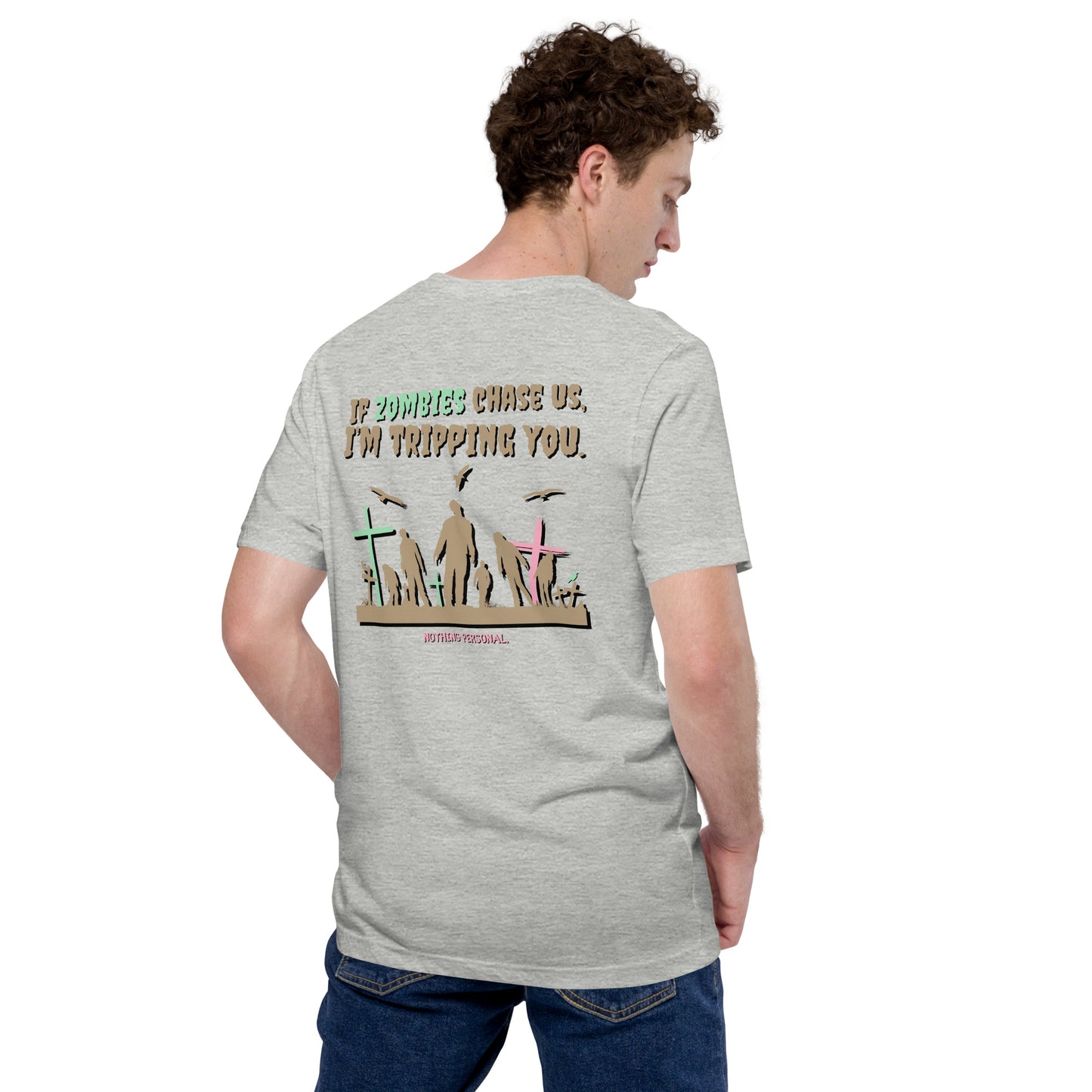 Zombie chase Unisex t-shirt