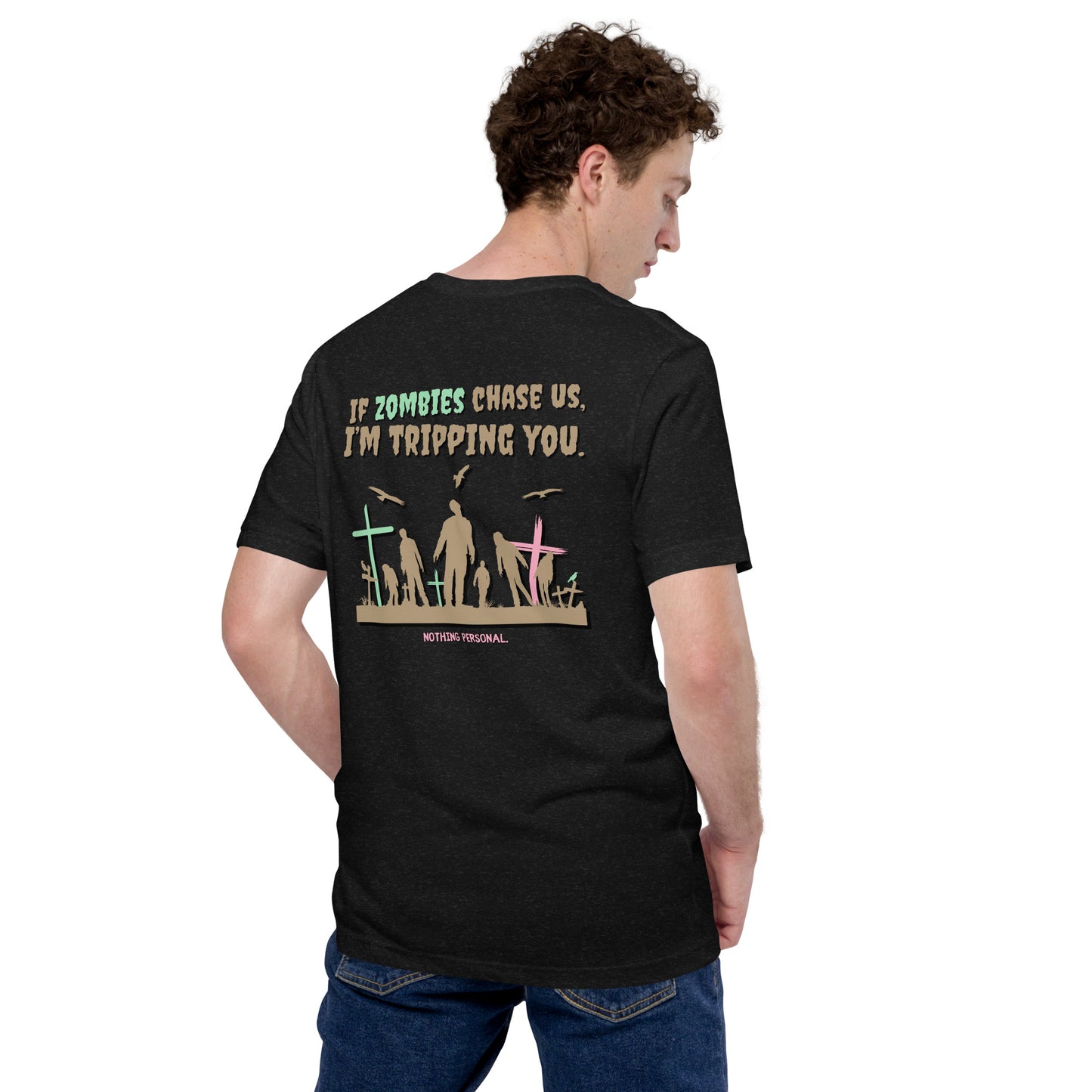 Zombie chase Unisex t-shirt