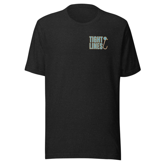 Ice fish Lake Mb -tight lines Unisex t-shirt